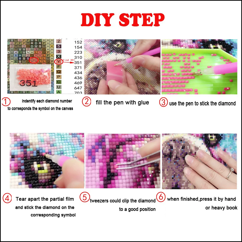 5 Pcs Diamond Embroidery street love couple 5d diy diamond painting full drill square red tree Tower mosaic kits | Дом и сад