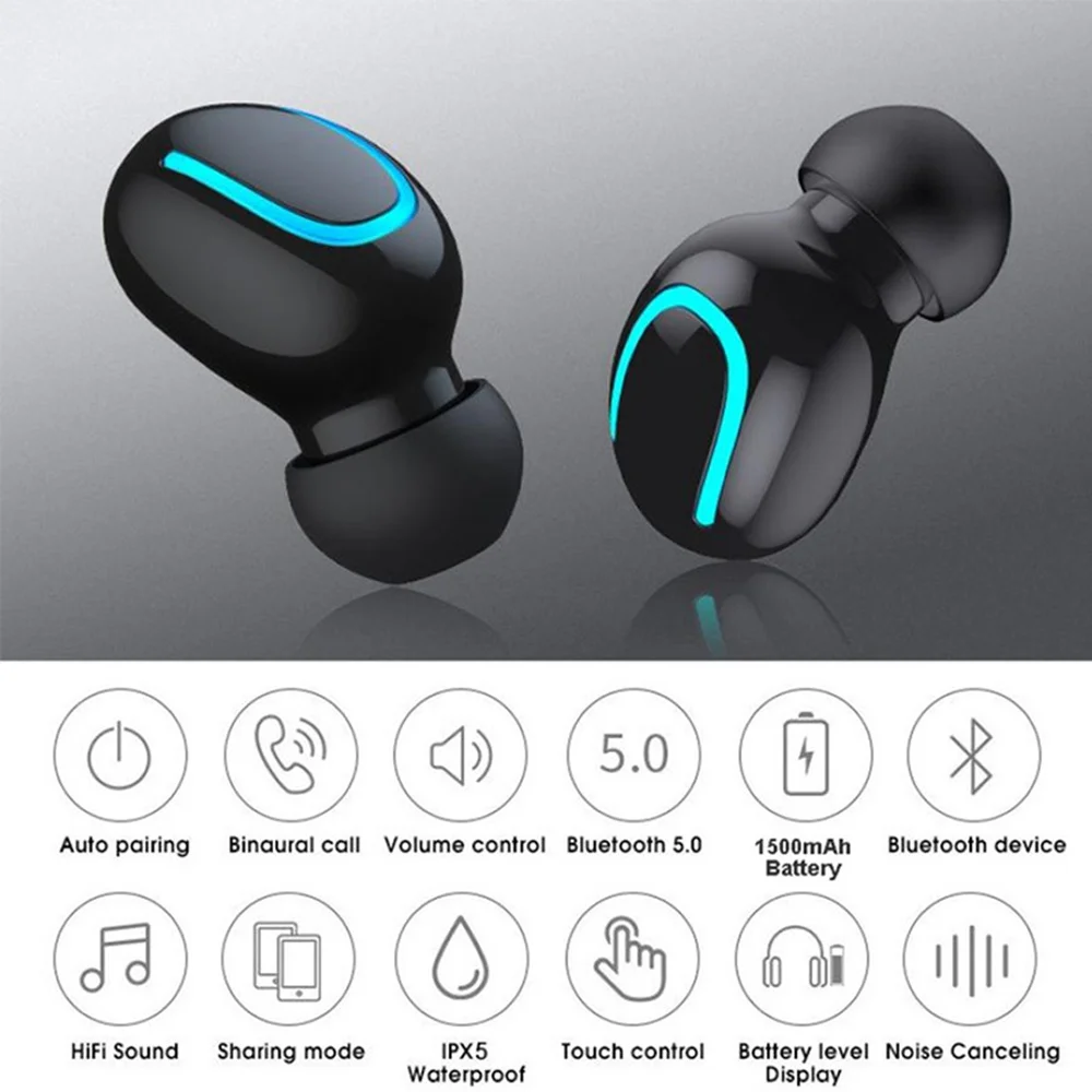 Bluetooth 5 0 наушники TWS беспроводные Blutooth Handsfree гарнитура спортивные игровая телефон