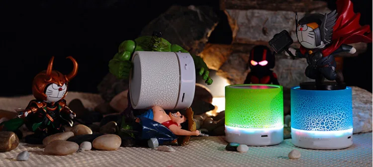 Bluetooth динамик мини беспроводной громкий динамик трещины светодиодный TF USB Сабвуфер bluetooth динамик s mp3 стерео аудио музыкальный плеер