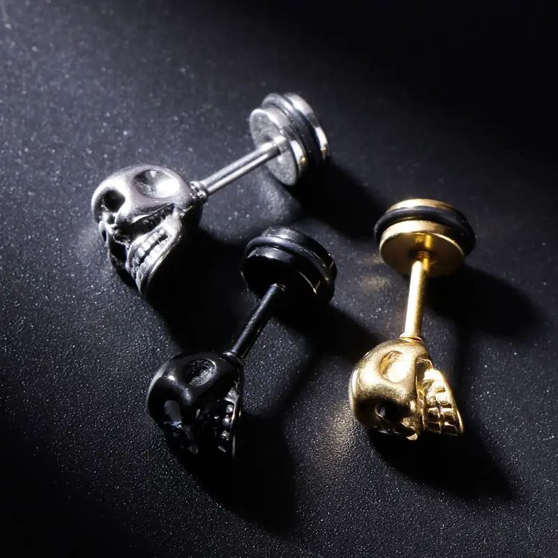 1 шт. лидер продаж серьги в стиле панк новая мода хип хоп голова черепа