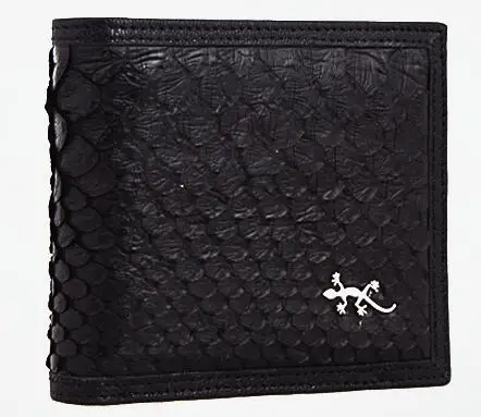 Двухскладные Кошельки и кошелек из 100% натуральной кожи питона для мужчин/женщин +