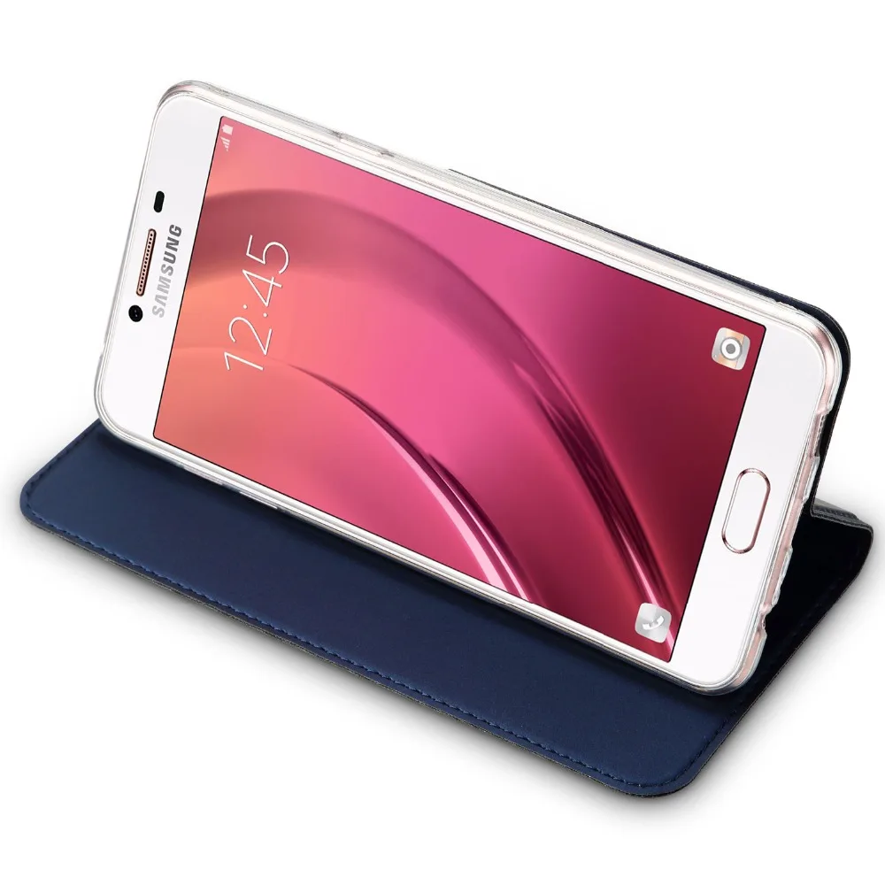Роскошный кожаный чехол для Samsung Galaxy J3 J5 J7 A7 A5 A3 2017 J530 J730 J4 J6 J8 A6 A8 2018 Note 9 S7 edge S8 S9 Plus