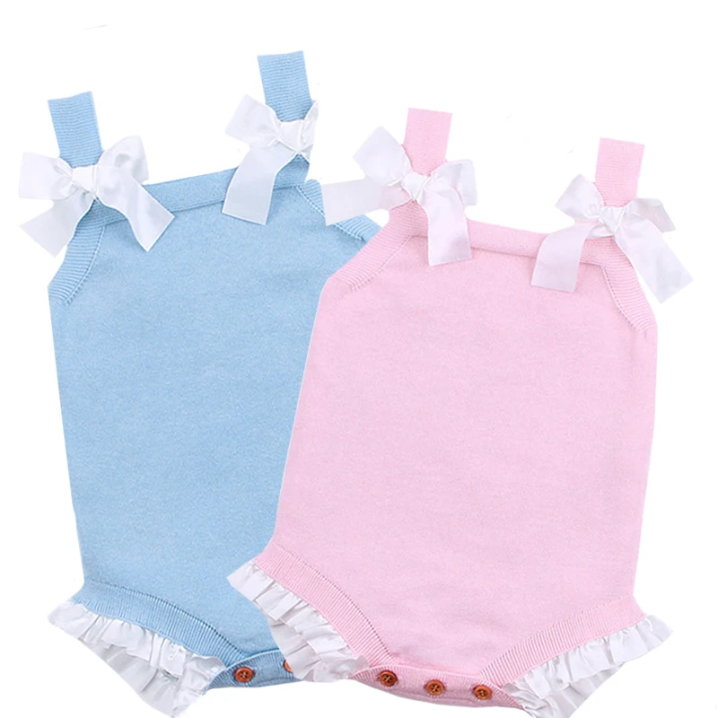 Детский трикотажный комбинезон без рукавов на бретелях|Боди для малышек| |