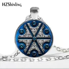 Женское Новое художественное ожерелье HZ1 со стеклянными подвесками в виде славянских пятен розы