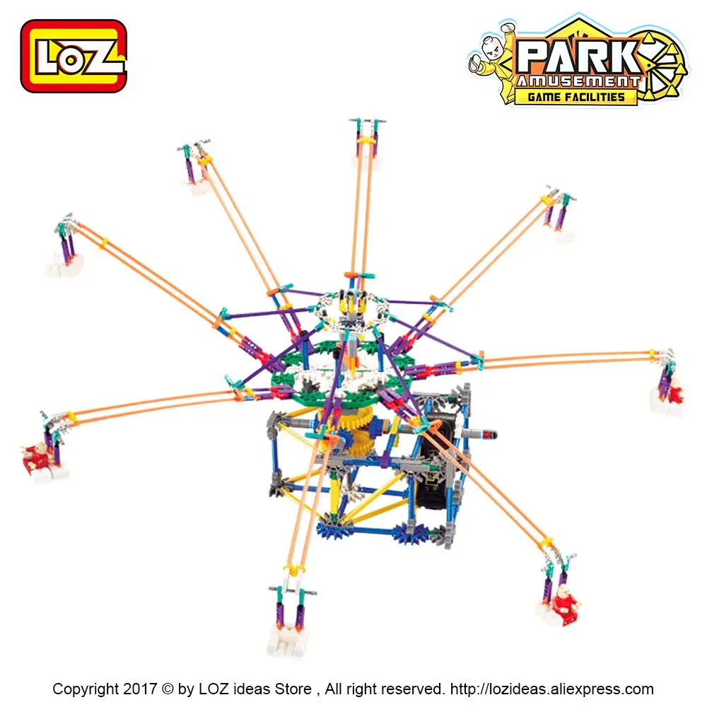 LOZ строительные блоки образовательные роторный стулья Модель парк развлечений