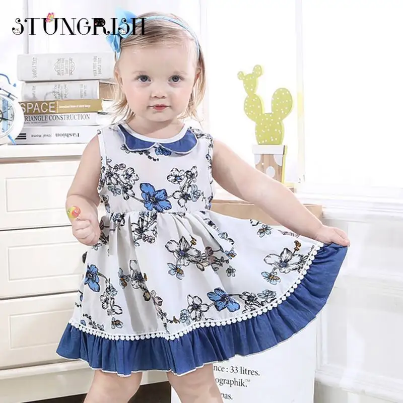 Платье для девочек повседневные праздничные платья белые с пэчворком и принтом