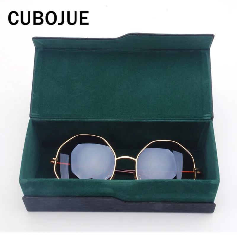 Складные однотонные солнцезащитные очки Cubojue большой футляр для очков большие