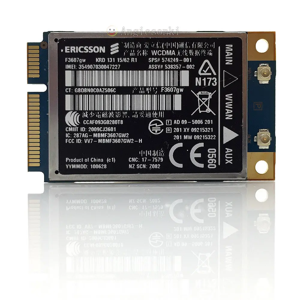 Разблокированный Ericsson F3607GW sps 574249-001 беспроводной 3G WCDMA HSDPA Mini PCI-E карта для H P 2540P 8640