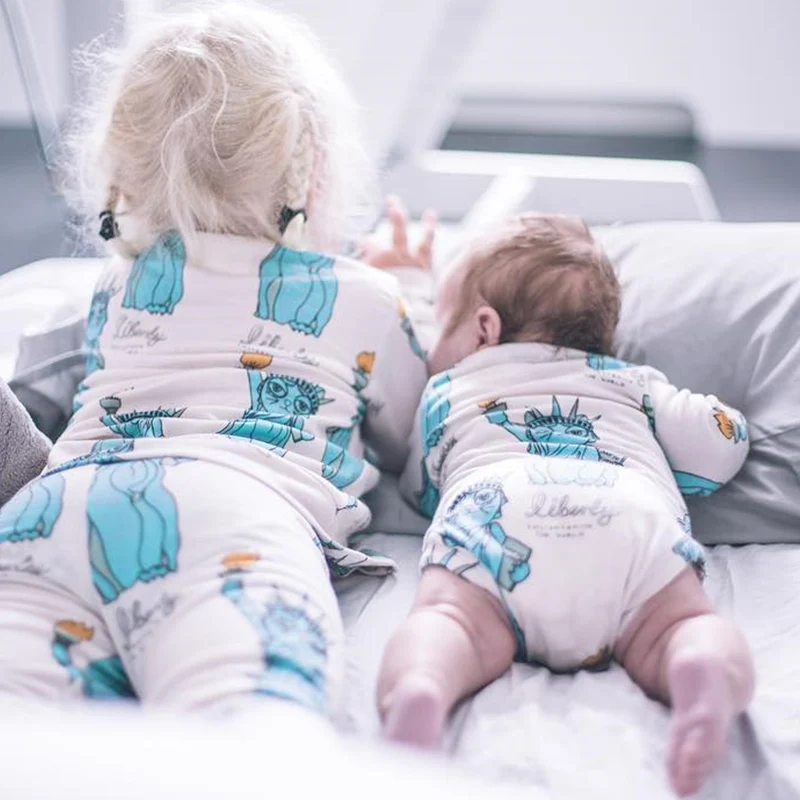 TinyPeople Статуя Свободы боди для новорожденных мальчиков и девочек с длинным