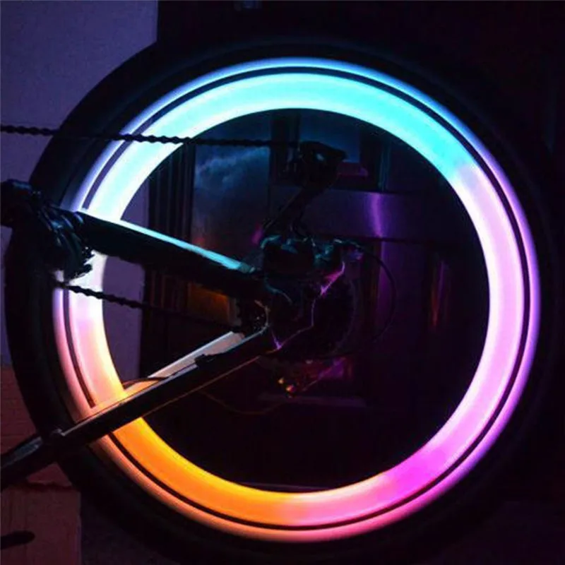 2PCS Colorful Bike Bicycle Cycling Spoke Durable Long Lasting Convenient Wire Tire Tyre Wheel LED Bright Light Lamp#267301 | Автомобили и