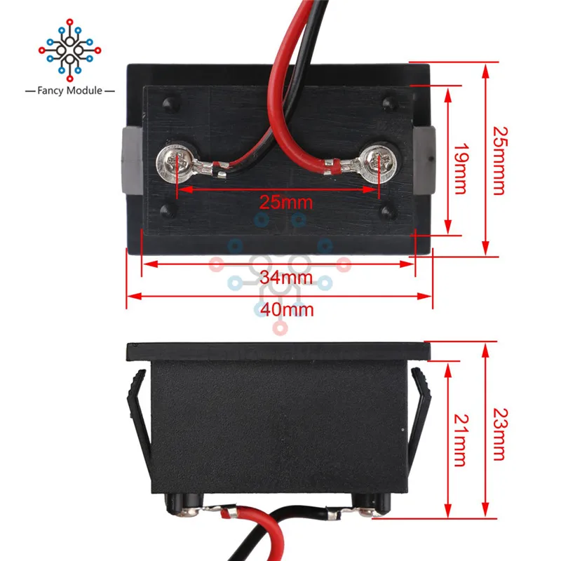 Waterproof Digital Voltmeter Voltage DC 2.5-30V Green LED Vehicles Motor Volt Panel Meter | Инструменты