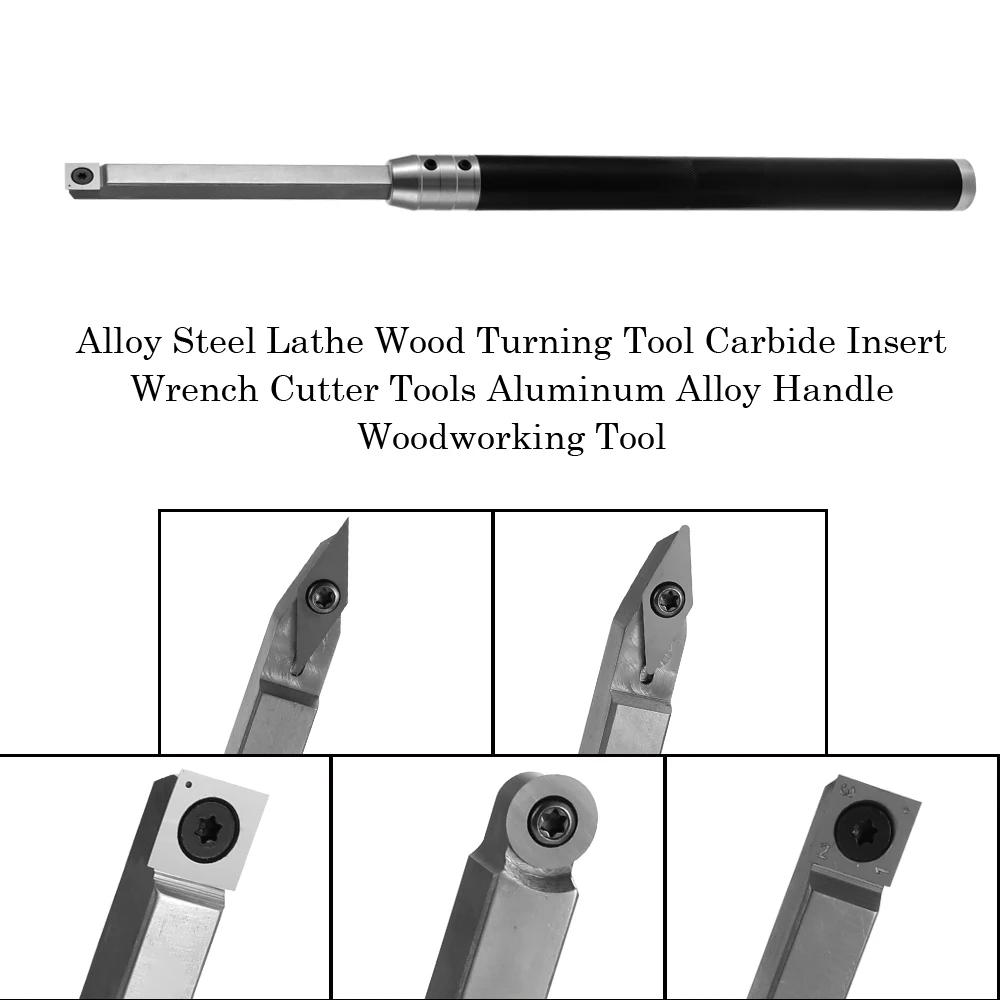 

Alloy Steel Lathe Wood Turning Tool Carbide Insert Wrench Lathe Cutter Tools Aluminum Alloy Woodworking Tool Carbide Inserts