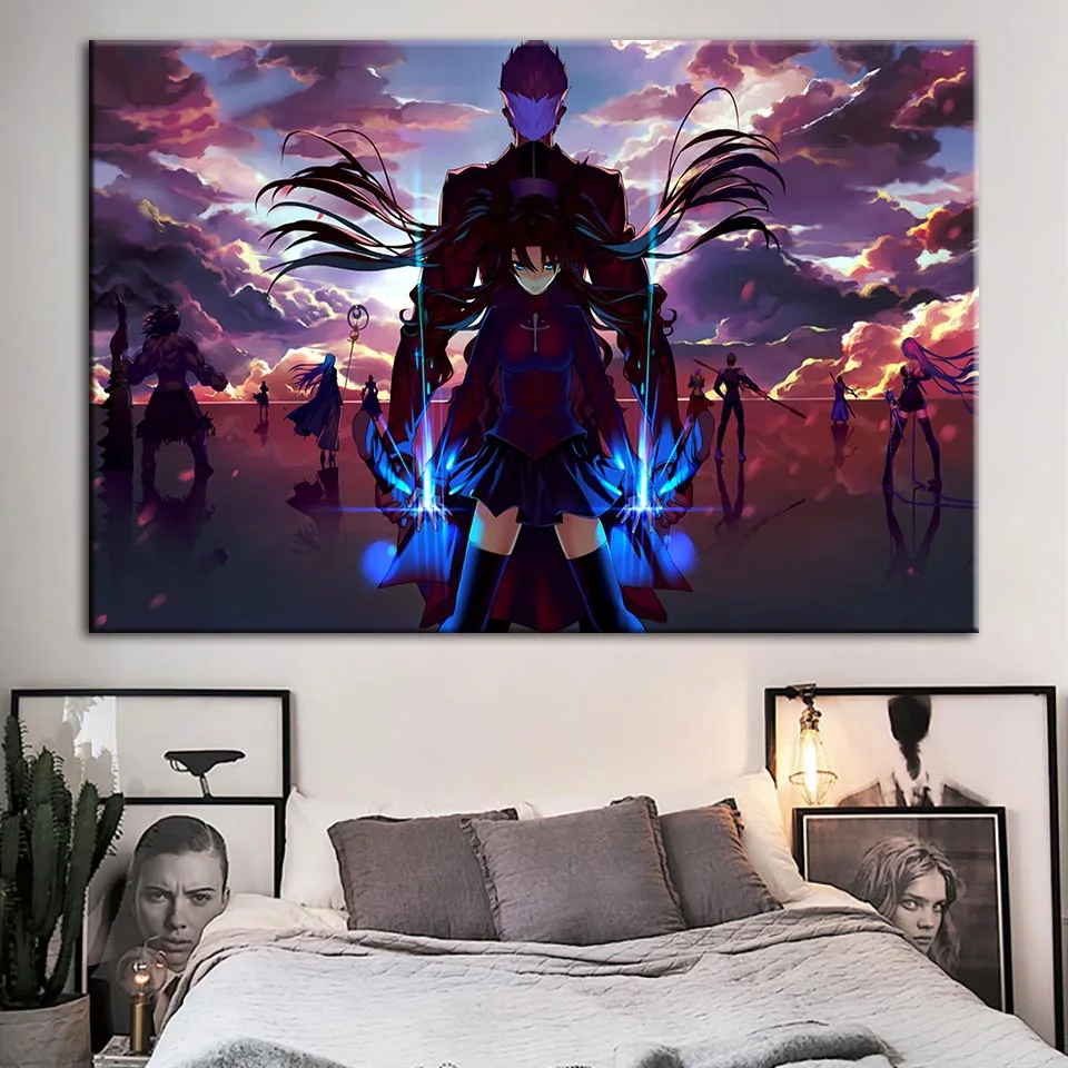 Модульная картина HD с принтом на холсте анимация Fate Stay Night плакат для дома