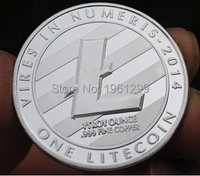 dhl free shipping 100pcslot new 1 oz 999 fine silver plated 25 ltc litecoin vires in numeris medallion coin