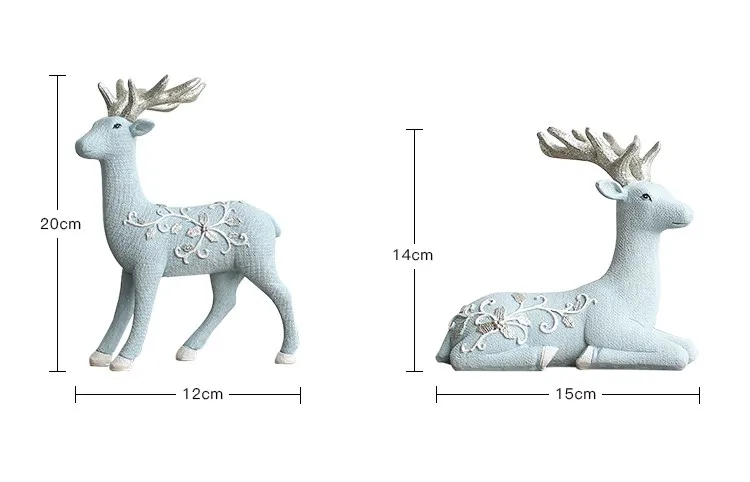 

Nordic Style Elk Home Decoration Living Room Bedroom Children's Room Desktop Decorations Resin Crafts