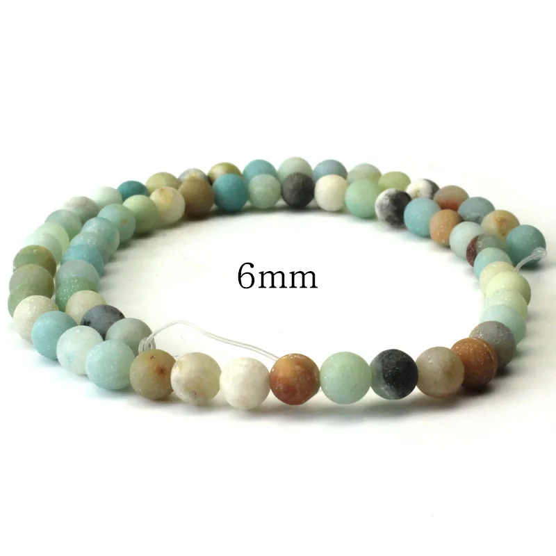 MJDCB натуральный многоцветный круглый 4.6.8.10.12mm Forst Amazonite для DIY ожерелье ювелирные