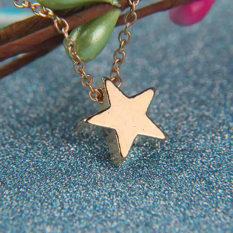 Женское блестящее золотое ожерелье простая цепочка блестящая подвеска чокер