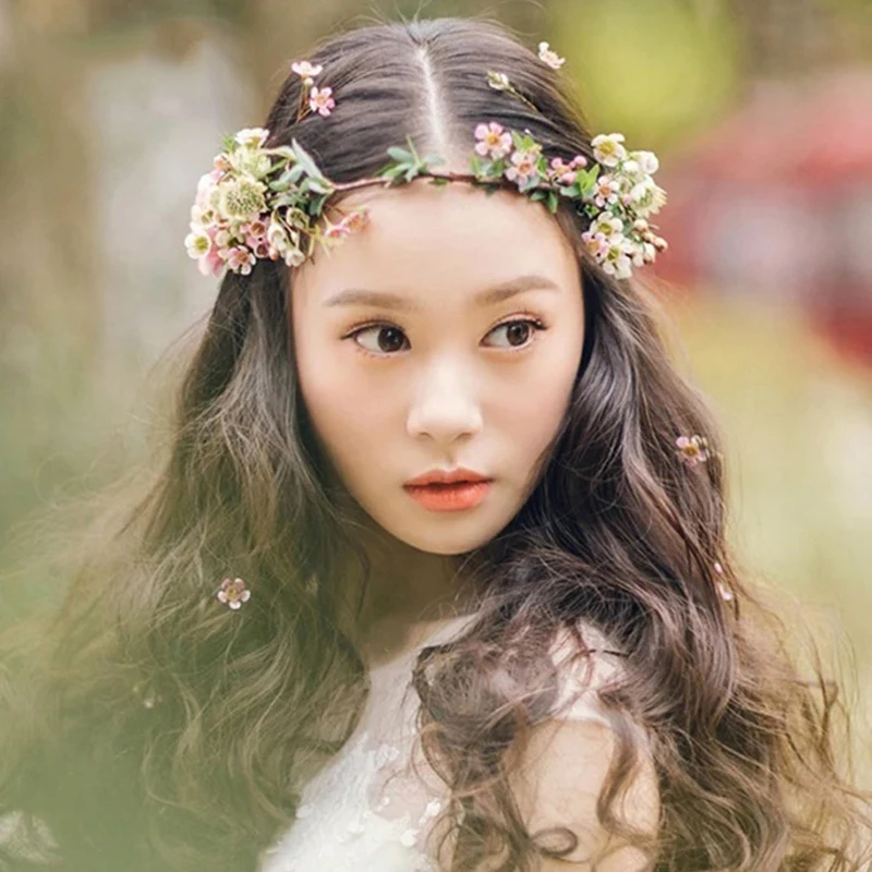 Венок для волос в богемном стиле с изображением ангела цветов и лозы | Украшения