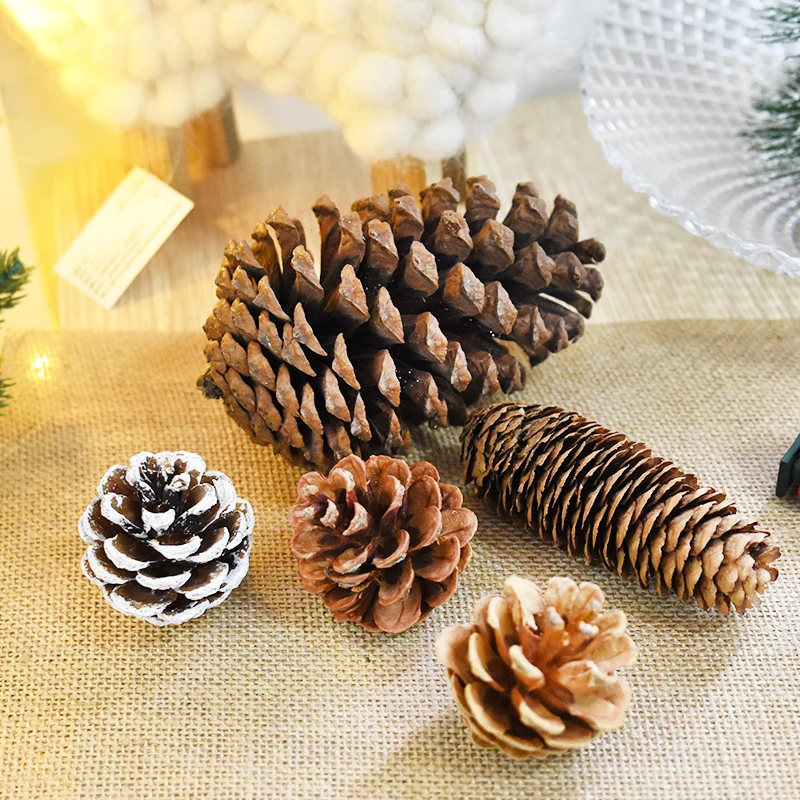 12 шт./лот подвесные шарики для рождественской елки сосновые конусы Pinecone
