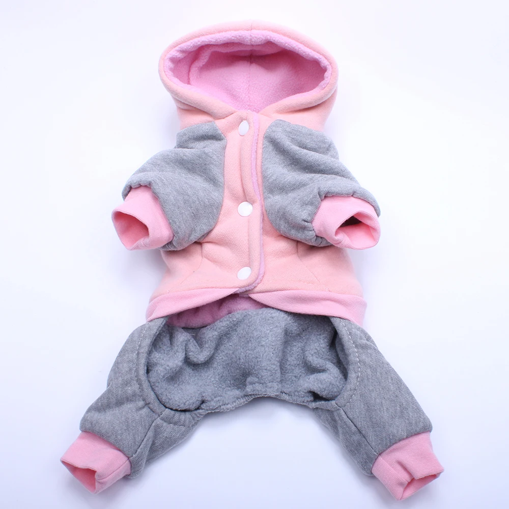 Толстовка с капюшоном из флиса для собак Комбинезон буквенным принтом и рисунком