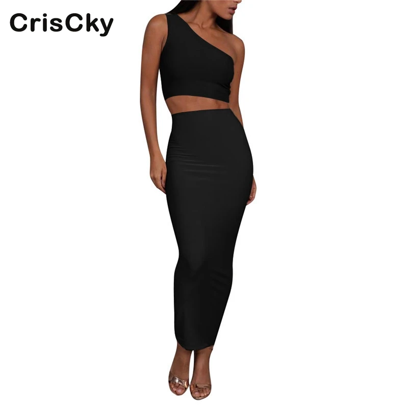 CRISCKY/лето 2019 сексуальный комплект из двух предметов женский короткий укороченный