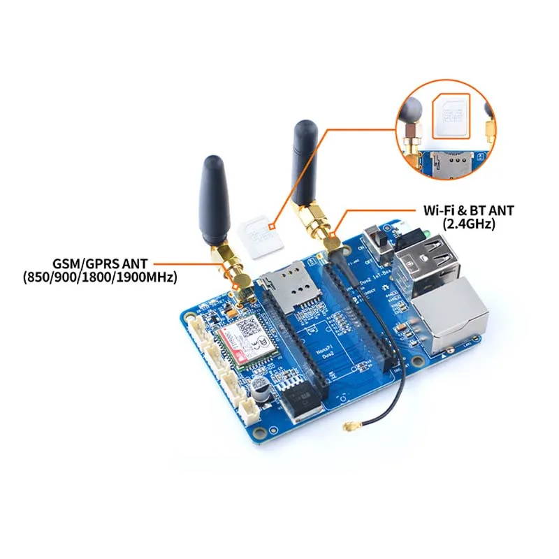 Nanopi Duo2 Расширенная задняя плата IoT Интернет вещей GSM/GPRS + WiFi двойная