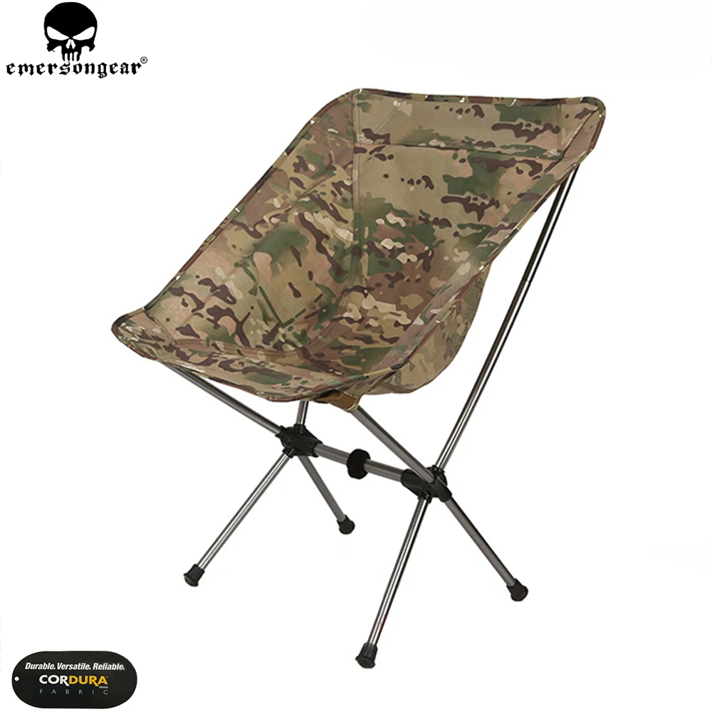 구매 EMERSONGEAR-전술 접이식 의자, 야외 초경량 휴대용 위장 해변 캠핑 스케치 전술 접이식 의자 EM7076