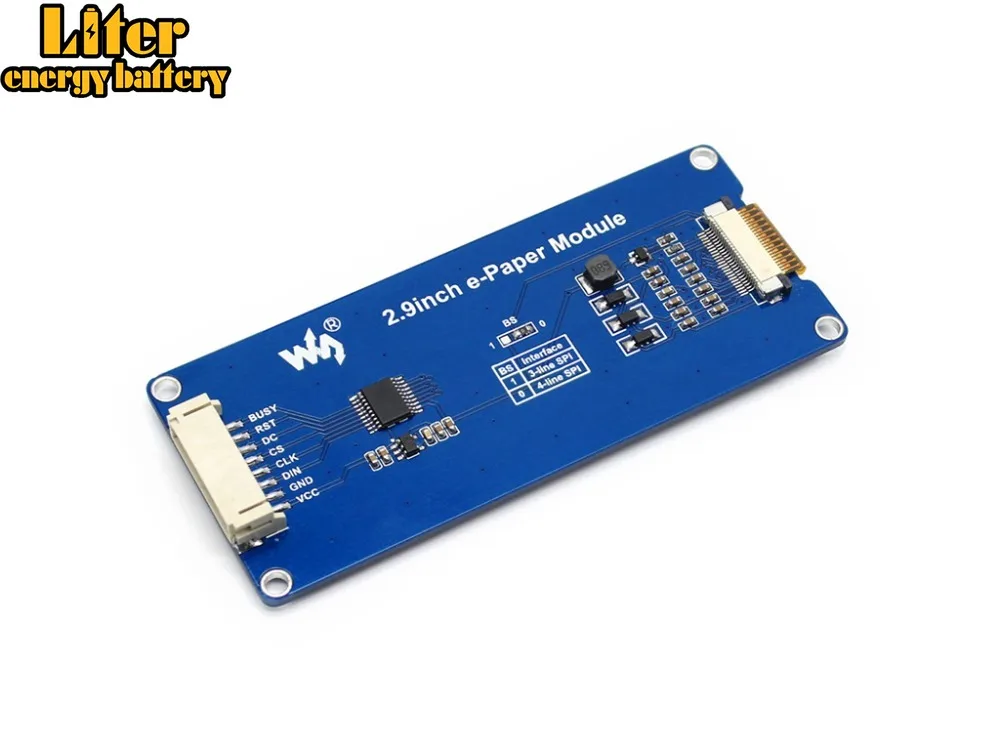 Модуль электронной бумаги Waveshare 296x1282 9 дюйма дисплей 2 'e Ink интерфейс SPI для Raspberry
