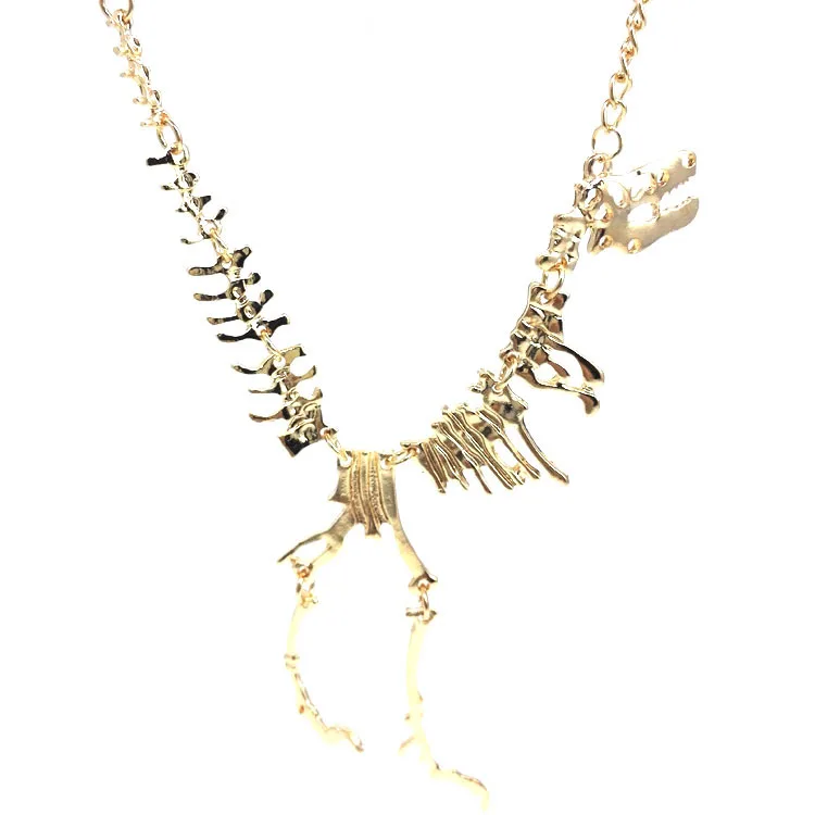 CASESTORY сексуальное длинное ожерелье готическое Tyrannosaurus Rex Skeleton подвеска в виде