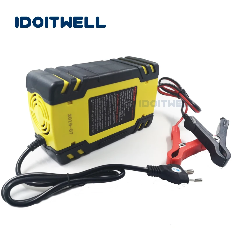 Automatic 12V 24V Motorcycle Car Battery Charger 8A 4A VRLA SLA AGM GEL charger Pulse Repair lead acid battery | Электроника