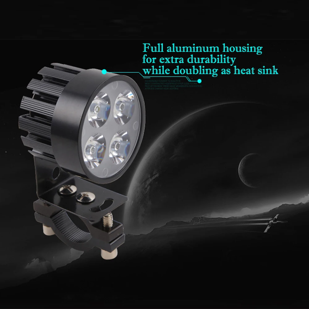 20 Вт мотоциклетная противотуманная фара для вождения IP67 водонепроницаемая 4x4