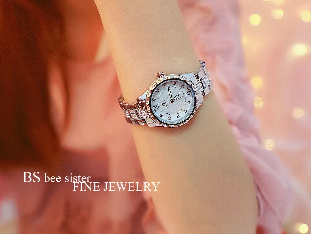 Новые женские роскошные Брендовые Часы Bee Sister, простые Кварцевые женские водонепроницаемые наручные часы, женские модные повседневные часы reloj mujer