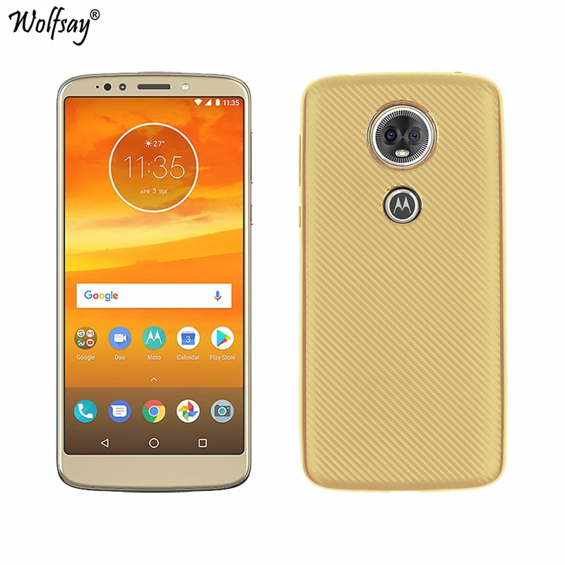 For Motorola Moto E5 Plus Cover Coque New Carbon Fiber Texture Soft Silicone Phone Case | Мобильные телефоны и аксессуары