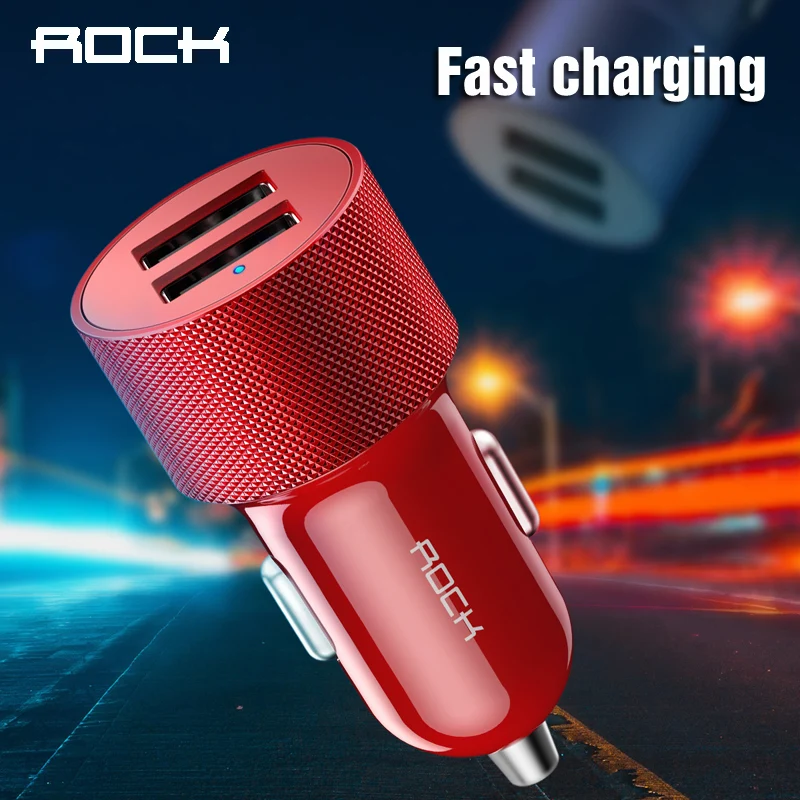 Rock 2 в 1 розетка для автомобильного прикуривателя Разветвитель штекер USB PD быстрое зарядное устройство адаптер 5.4A 100 Вт Обнаружение для телефона DVR