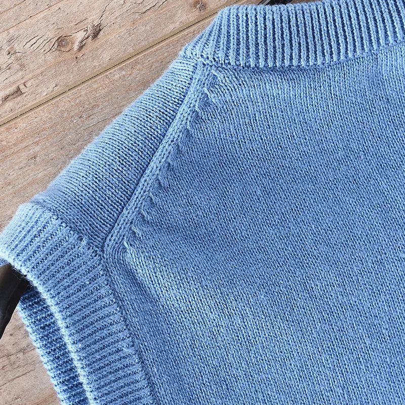 Мужской Хлопковый свитер без рукавов с V-образным вырезом | Мужская одежда