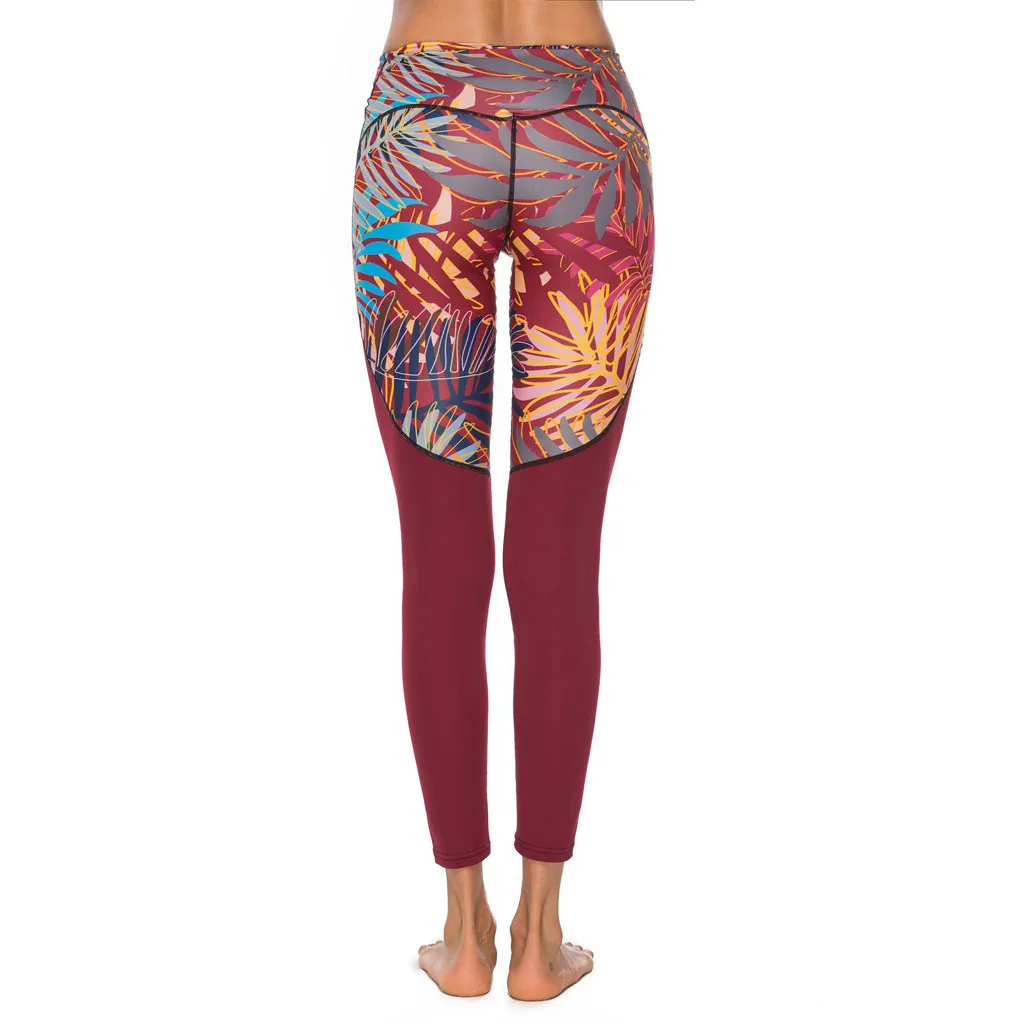 Штампованные штаны для йоги в этническом стиле спортивные Леггинсы с принтом