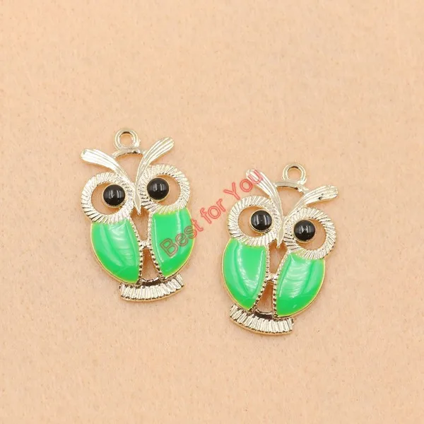 6 шт. разноцветные эмалевые брелоки с покрытием из розового золота стилей |