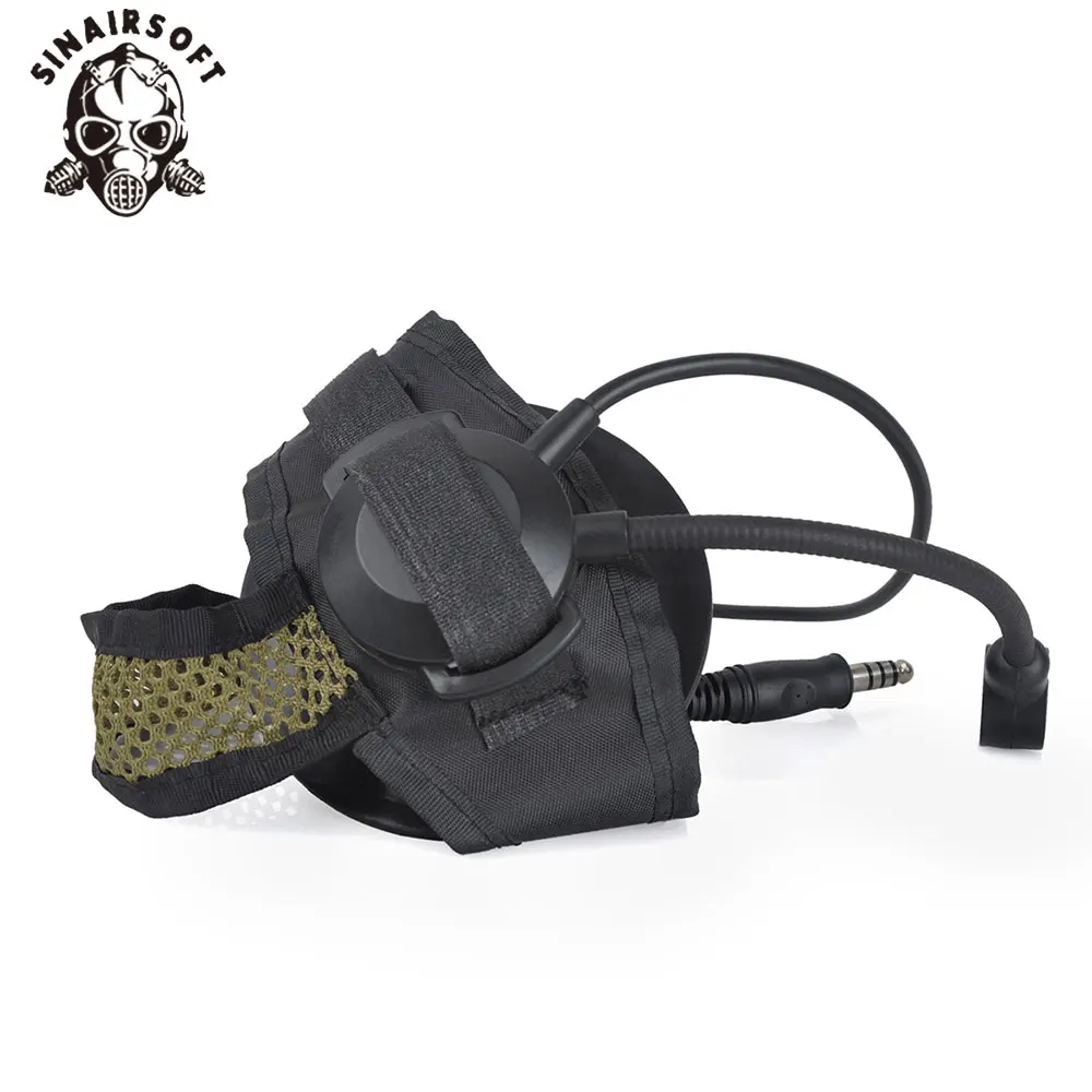 Тактическая гарнитура SINAIRSOFT Z Selex TASC1 с вилкой в стиле милитари BK 028|Тактические