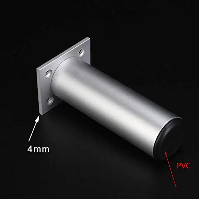 4 шт. H6-30cm регулируемые Сменные ножки для мебели, опорные ножки из алюминиевого сплава для шкафа, дивана, телевизора, шкафа, ножки серебристого/черного цвета