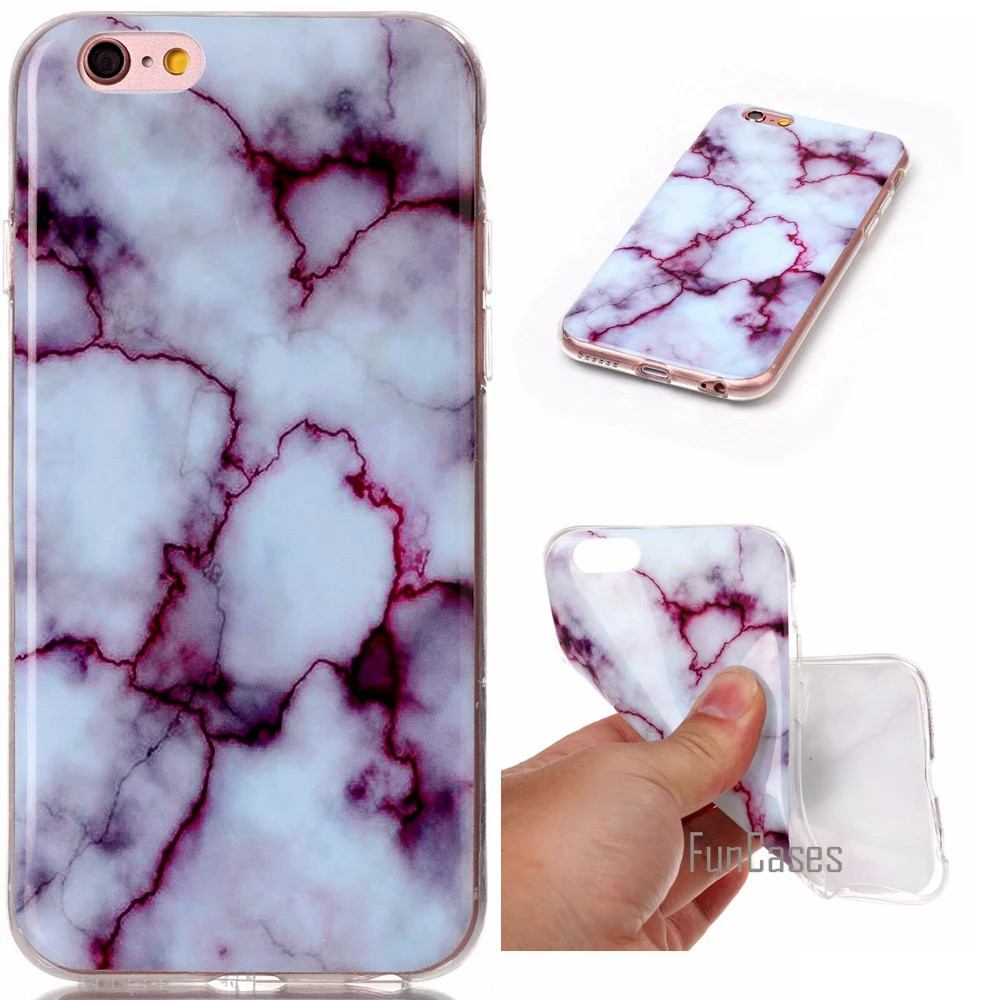 Чехол для iPhone 6 горячие кремния мягких ТПУ Мрамор узор сзади Celular Coque 4.7 дюймов