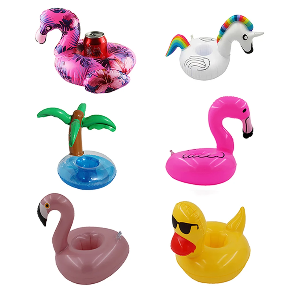 Inflatable Swimming Cup Holder Unicorn Flamingo Drink holder Swimming Pool Float Bathing pool Toy Party Decoration Bar Coasters