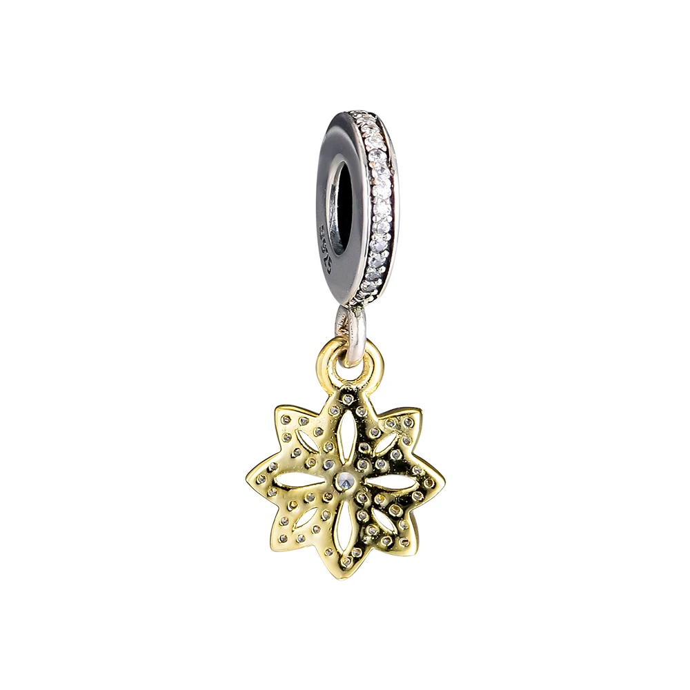 Подходит Pandora Подвески Браслеты Кружева Botanique бусины с прозрачными CZ 100% 925 пробы