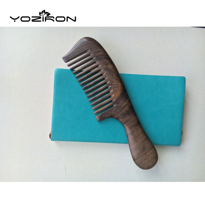 YOZIRON высокое качество широкий зуб Бутик волос деревянные расчески драгоценный