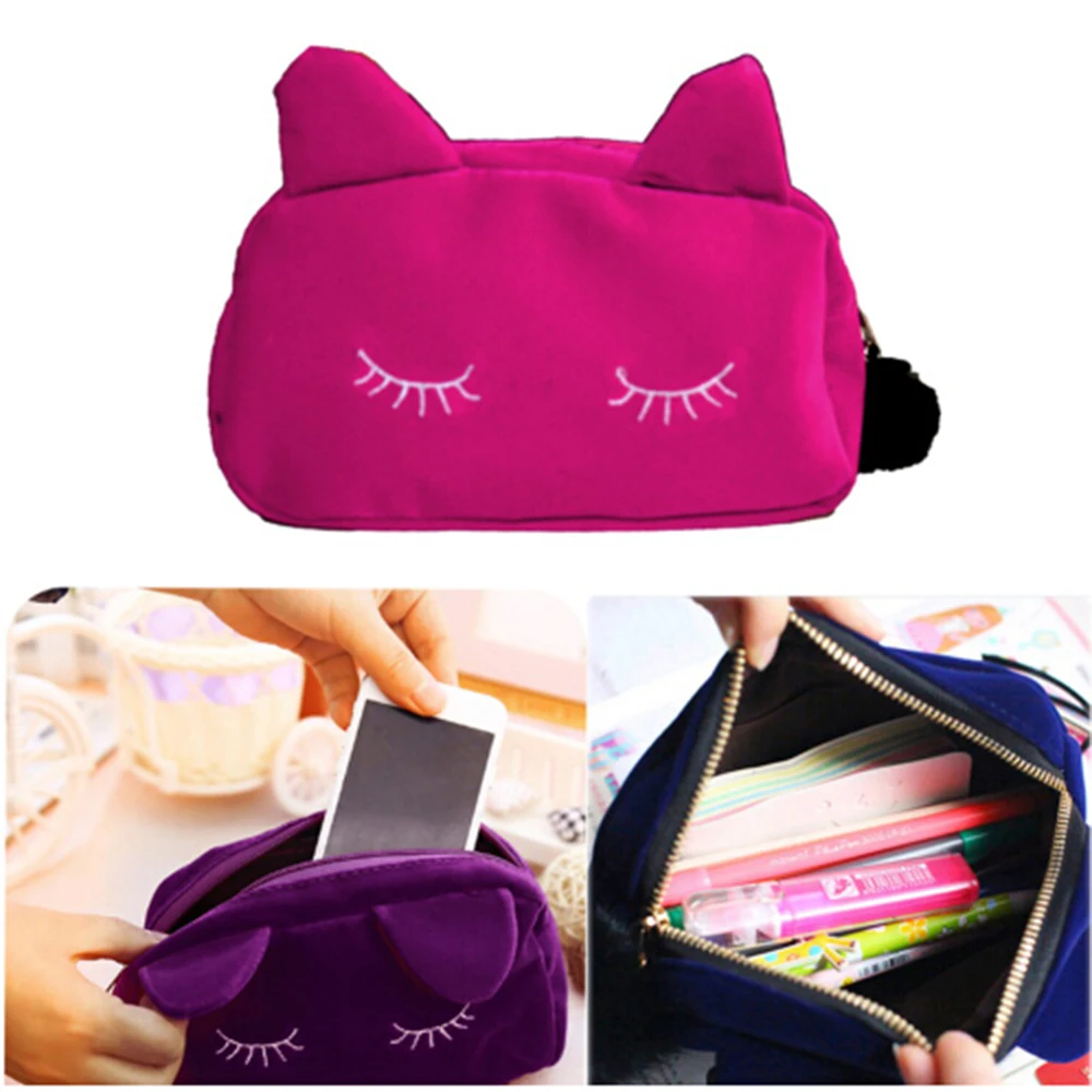 

Cat Necessaire Trip Beautician Women Neceser Travel Make Up Makeup Storage Vanity Case Pouch Cosmetic Bag Toiletries Organizer