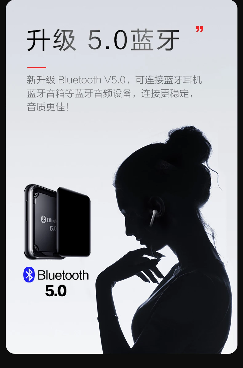 Новейший Benjie X5 Full HD 2,5 дюймов цветной сенсорный экран Bluetooth 5,0 встроенный динамик без потерь музыка HIFI MP3 плеер