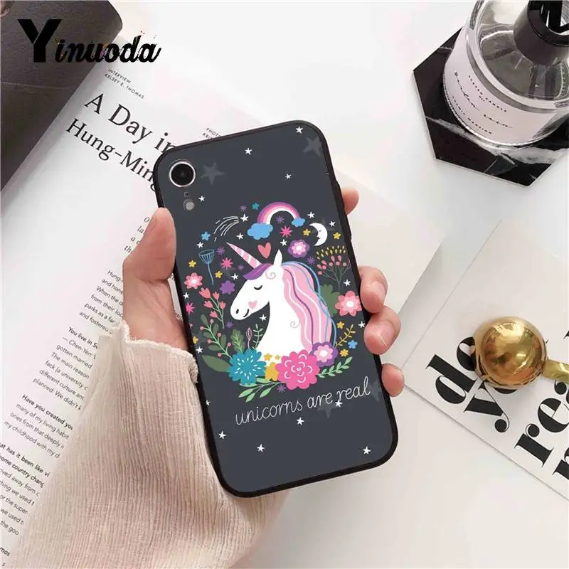 Yinuoda Радужный телефон с единорогом чехол для iPhone 8 7 6 6S 6Plus X XS MAX 5 5S SE XR 10 11 pro max |