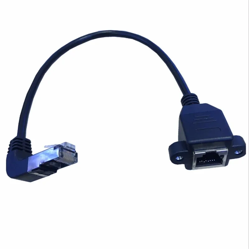 Отслеживающий номер 90 градусов вверх RJ45 штекер к гнезду винтовой панели