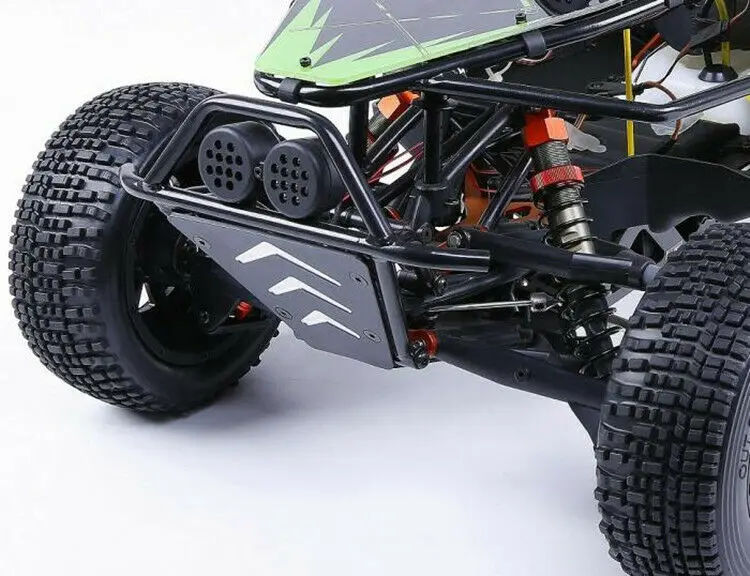 Metal Front Guard Bumper With LED Light Cover for 1/5 ROVAN HPI KM Baja 5T 5SC