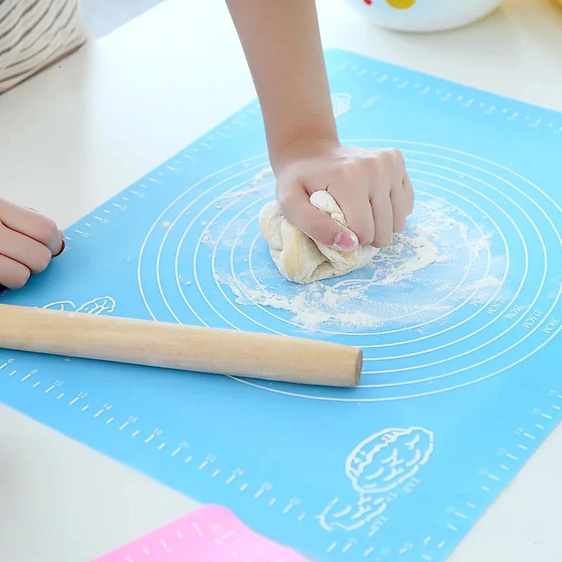 Silicone Baking Mat for Pastry Rolling with Measurements Liner Heat Resistance Table Placemat Pad Board | Дом и сад