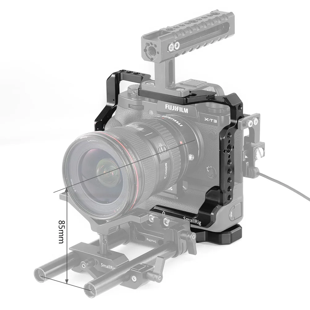 SmallRig X T3 защитный Алюминий сплав клетка для ЖК дисплея с подсветкой Fujifilm Камера